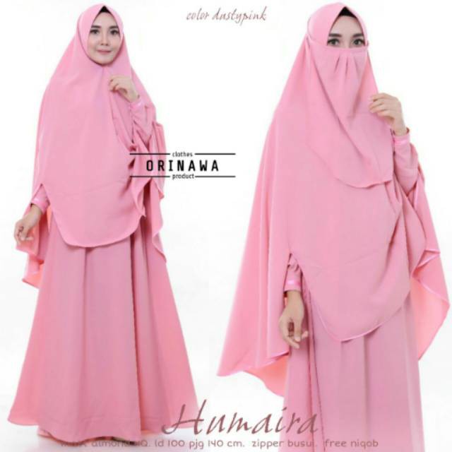 Gamis Humaira Set Syari Original Nawa Lengkap Dengan Khimar Free Cadar