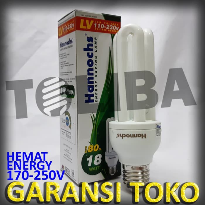 lampu hannochs / lampu plc jari 3u 18 watt 18watt 18 w 18w putih sni