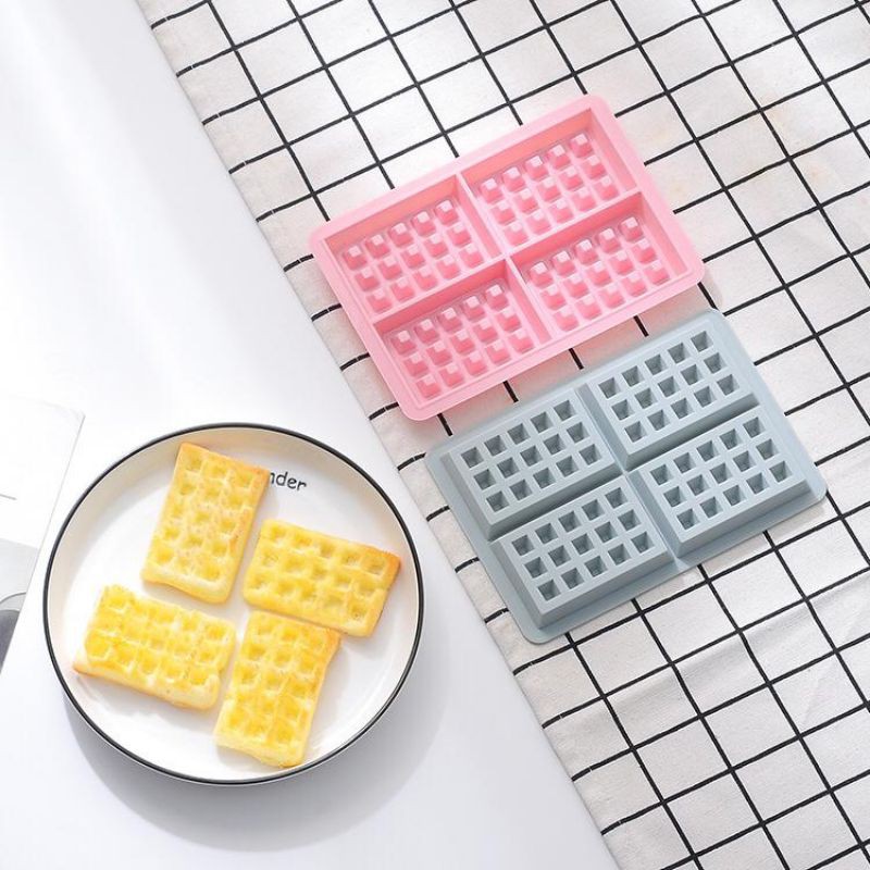 CETAKAN SILICONE JELLY COKLAT FONDANT KOTAK WAFFLE TAHAN PANAS