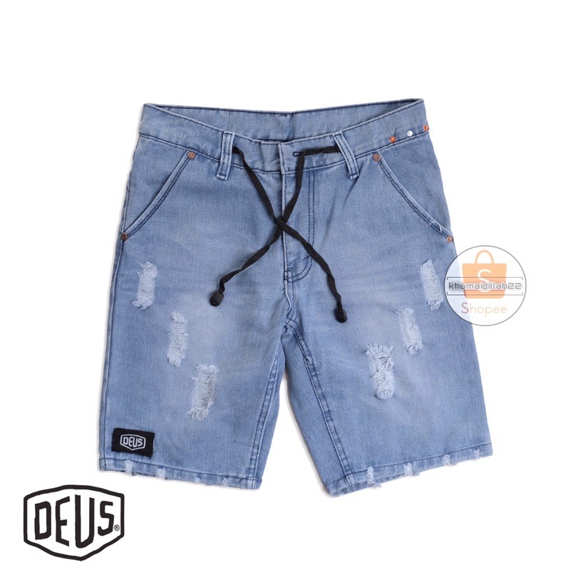 [Bisa COD]Celana Jeans Pendek Sobek Pria Wisker Jeans Pendek Ripped Robek Pria Premium Distro NEW