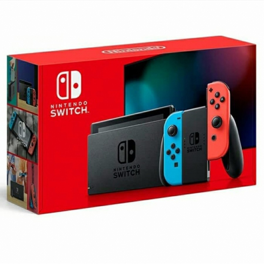 Nintendo Switch Console New HAC-001(-01) V2  Neon Blue - Neon Red