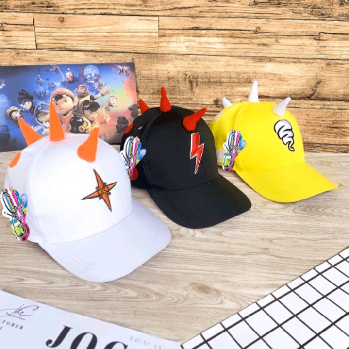 Topi Anak Boboiboy Laki laki dan perempuan usia 3-7 tahun - Topi Anak Baseball Laki Laki Motif Karakter Lucu Usia 2 3 4 5 Tahun Topi Anak Logo Bordir Model Kekinian