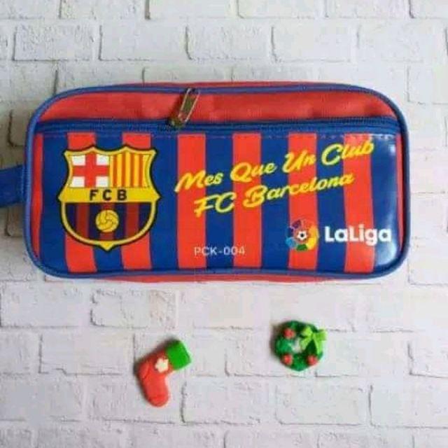 Tempat Pensil / Pencil Case / Tepak Kain Team Sepak  Bola-Barcelona