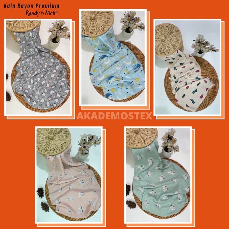 Kain Katun Rayon Premium / Mix Motif / Cotton 100%