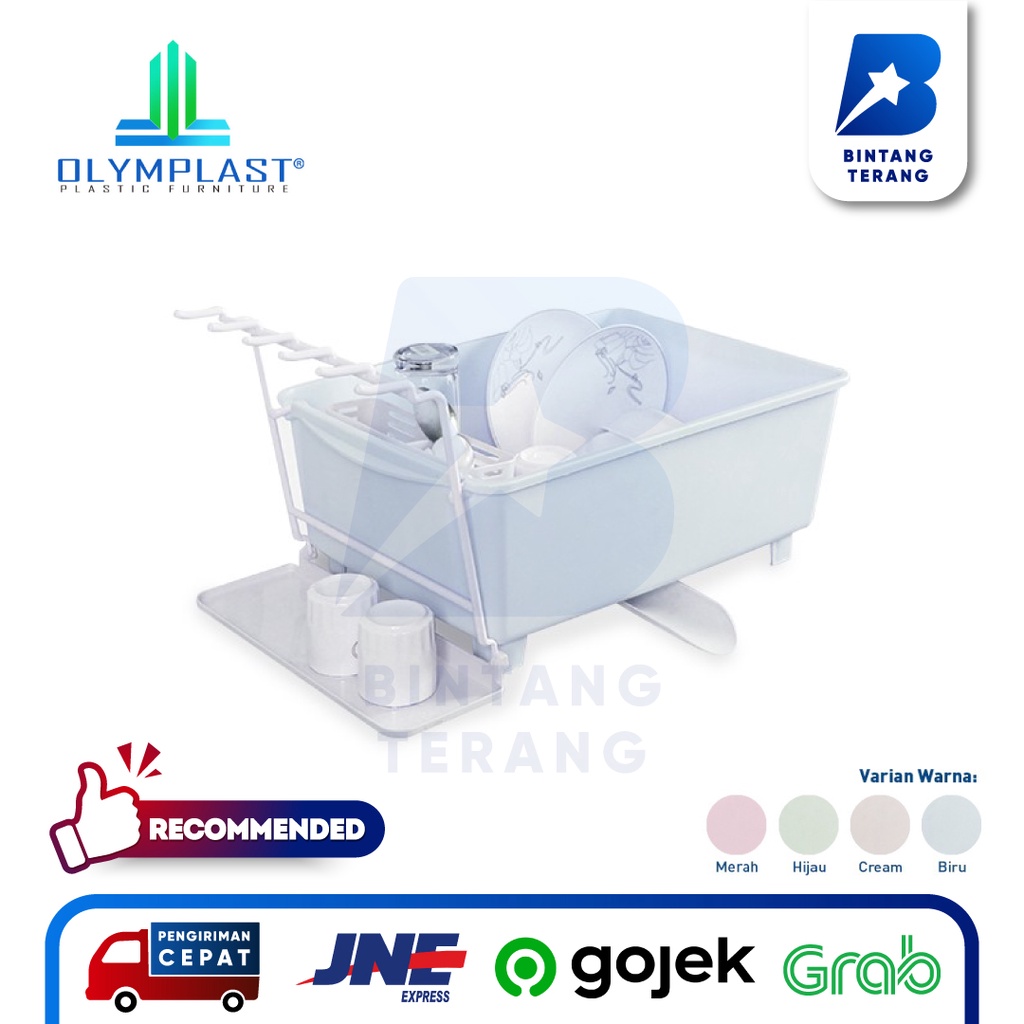 Olymplast Dish Drainer / Rak Piring / Rak Dapur Tutup Plastik / ODD