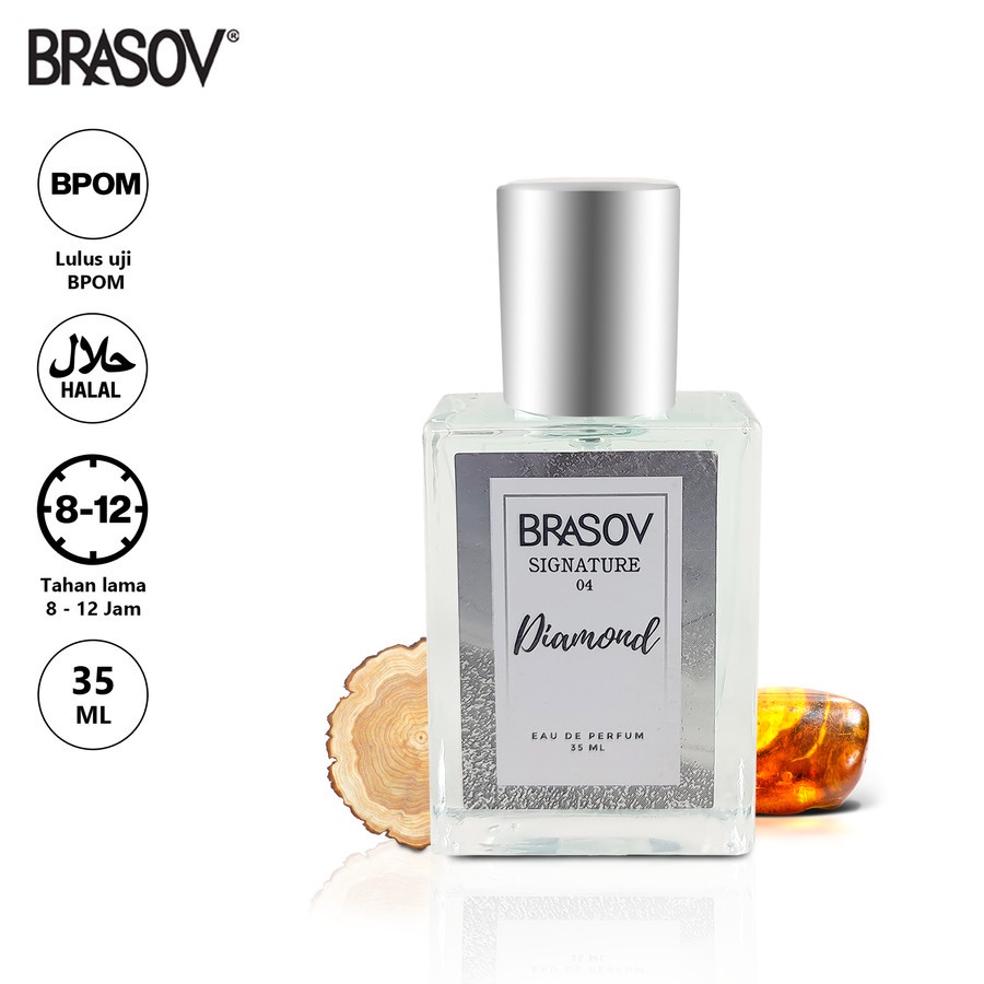 Parfum Brasov Wanita Diamond 35ml Eau De Parfume Signature Parfum Spray Halal BPOM