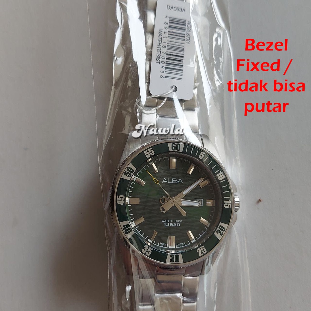 Alba Quartz AG8L87X1 Green - Jam Tangan Pria AG8L87