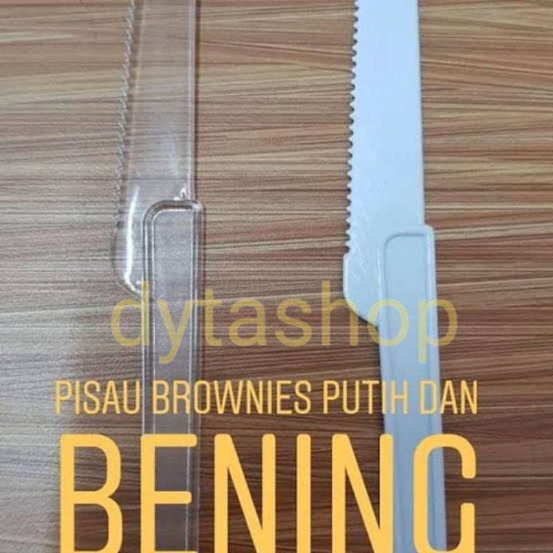 pisau brownies putih atau bening transparan