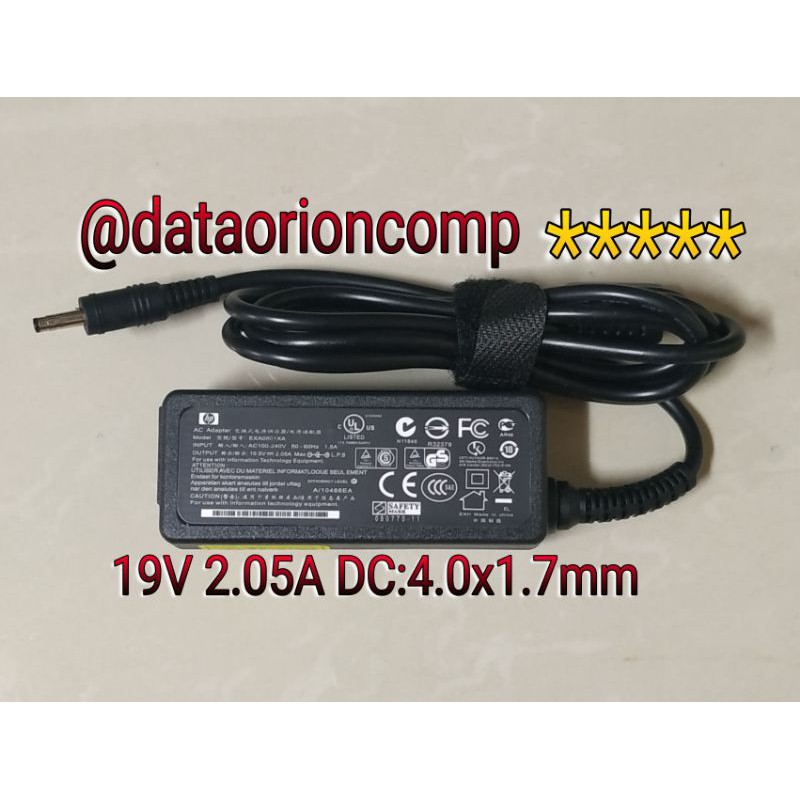 Adaptor charger HP 19.5V 2.05A DC 4.0*1.7 mm for HP mini 1000 110-1000 110-3000 210-1000 210-2000 311-1000