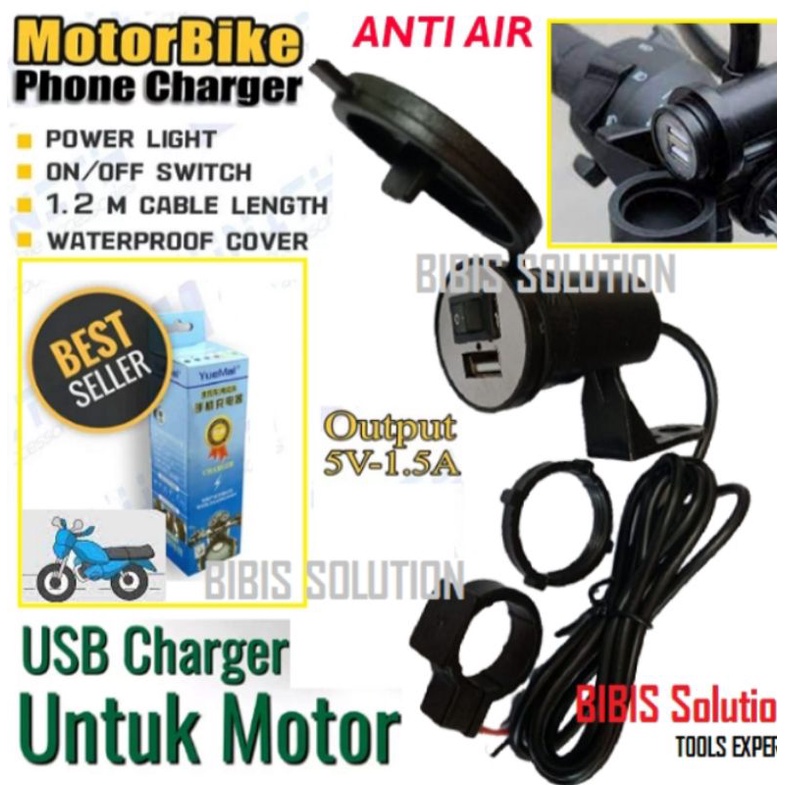 Cas HP Charger Motor Cas Casan Handphone ke aki Usb Charger Motor Mobil Charger Adaptor