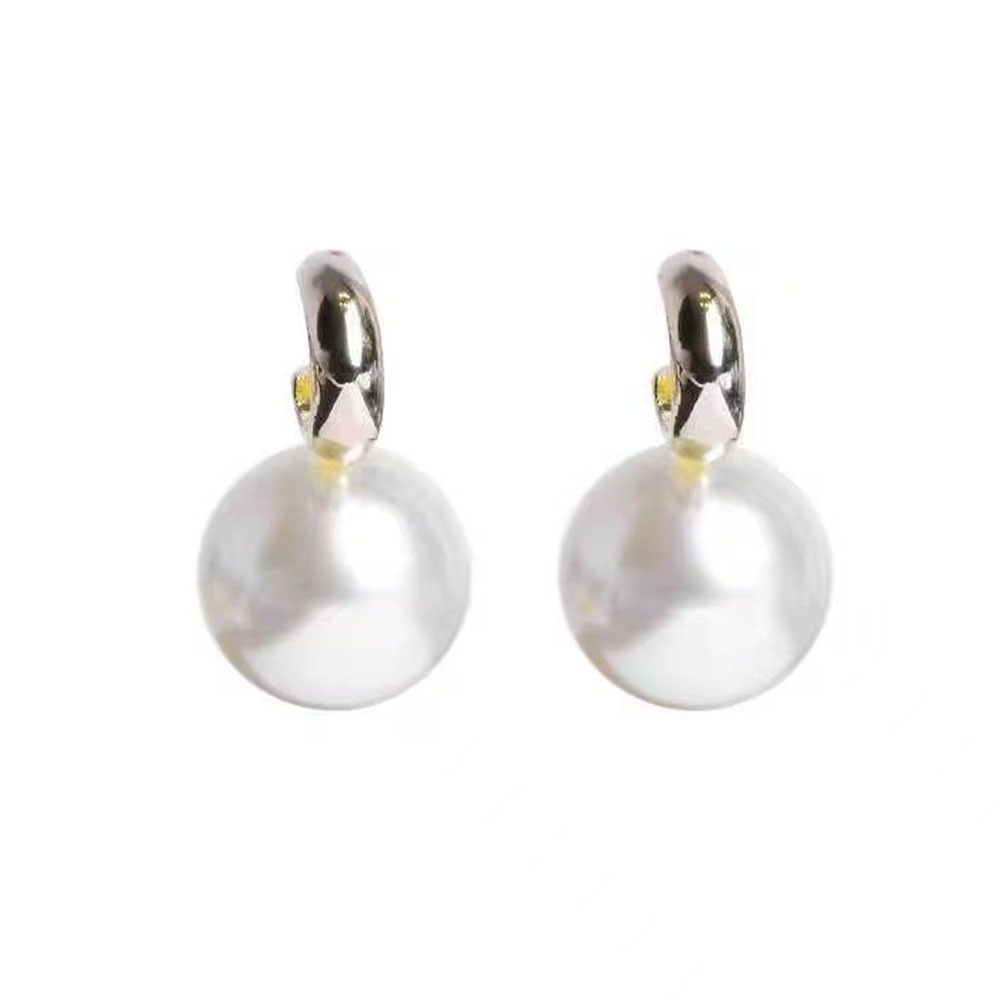 【COD Tangding】Simple Pearl Earrings Female Korean Internet Personality Earstuds Fashion Accessories