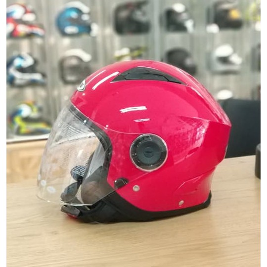 Helm Zeus ZS617 Red Half Face Z617