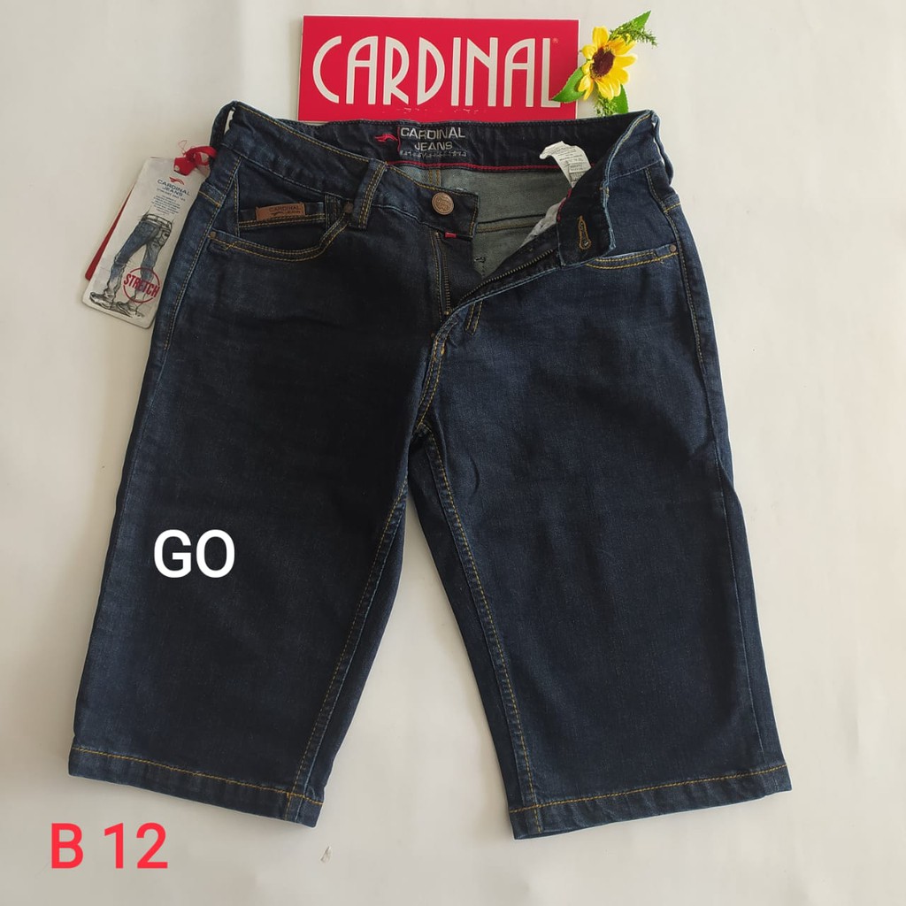 gof 28-CBV CARDINAL JEANS Celana Pria Celana Pendek Bermuda Casual Sobek Slimfit Reguler Fit Reguler