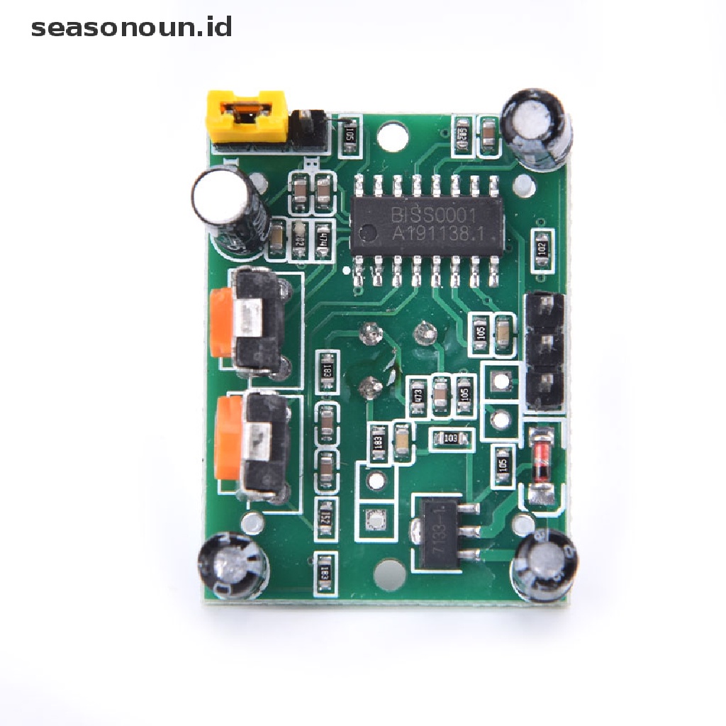 Hc-sr501 Modul Sensor Detektor Gerak PIR Inframerah IR Pyroelektrik Adjustable