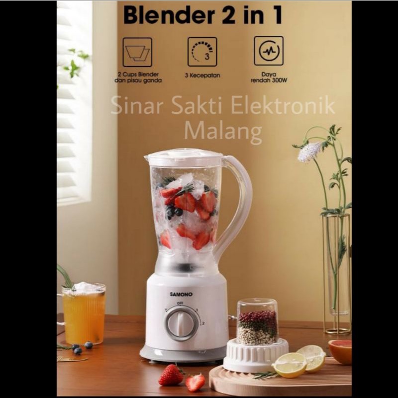 Samono Blender Plastik 2 in 1 Bumbu Buah Multifungsi Garansi