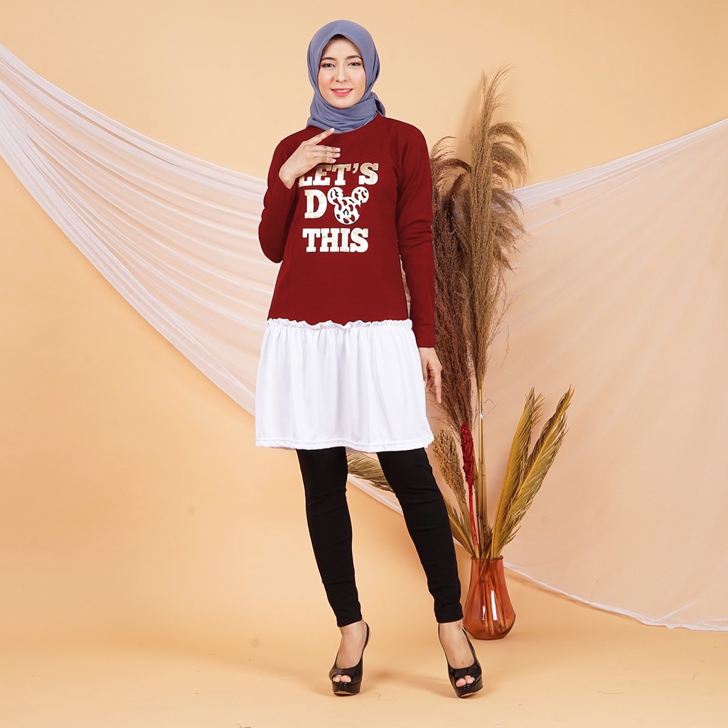 Tunik jumbo Wanita Baju syari muslimah bigsize XXL