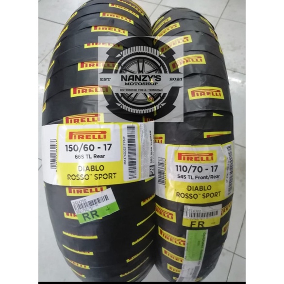 Paket Ban Pirelli diablo Rosso Sport 110/70-17 & 150/60-17