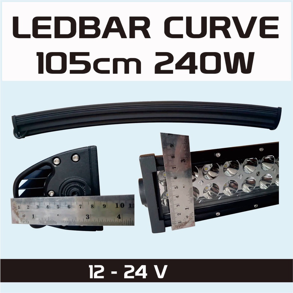 Lampu LED Bar Offroad 240w 105cm Curve LED 240 Watt Lengkung