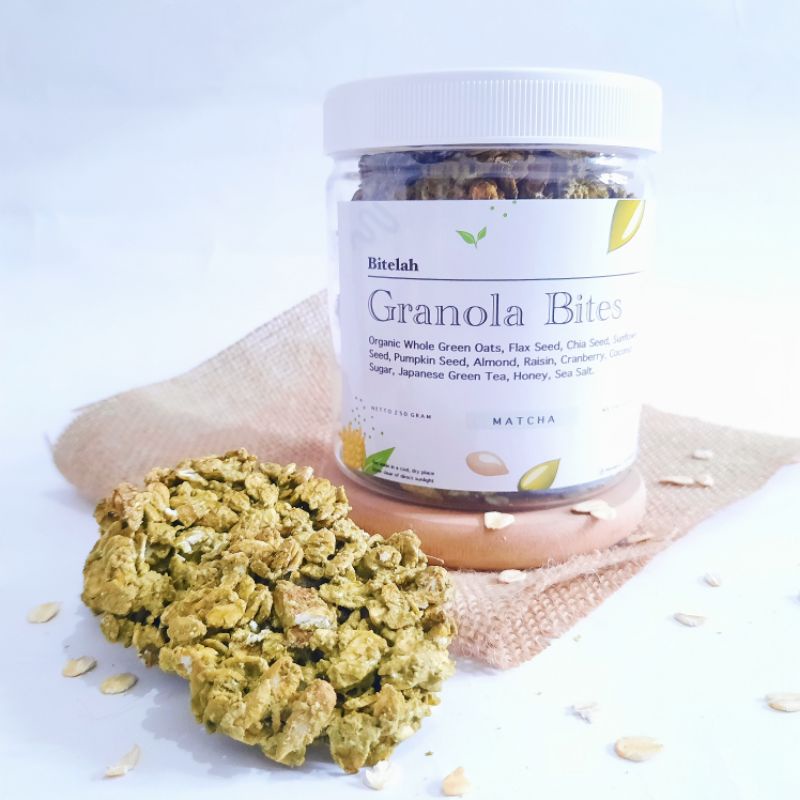 

GRANOLA COOKIES MATCHA GREEN TEA - GLUTEN FREE Diet Sehat Bitelah