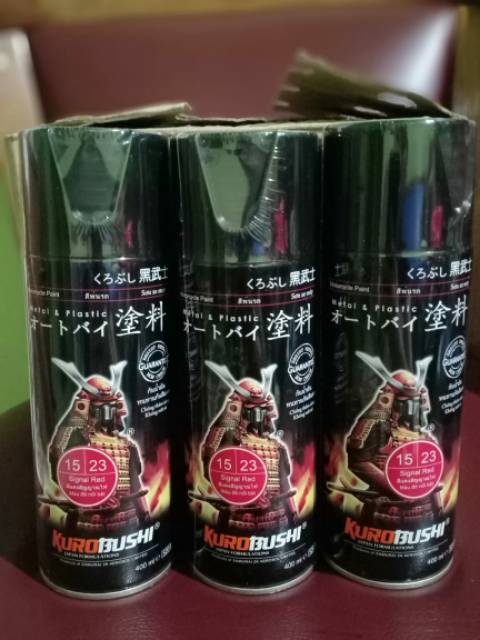 Cat Pilox Pilok Samurai Paint Kurobushi -  Signal Red / Merah Terang (23)