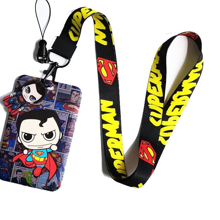 

*Banyak Peminat* MS090 Name Tag ID Card Holder /Gantungan Kartu Nama/ Tali ID Card Nama BATMAN SUPERMAN Dijamin