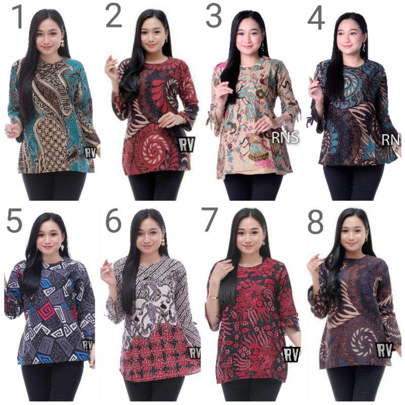 BAJU BATIK WANITA MODERN MONALISA GENES M,L,XL asli PEKALONGAN