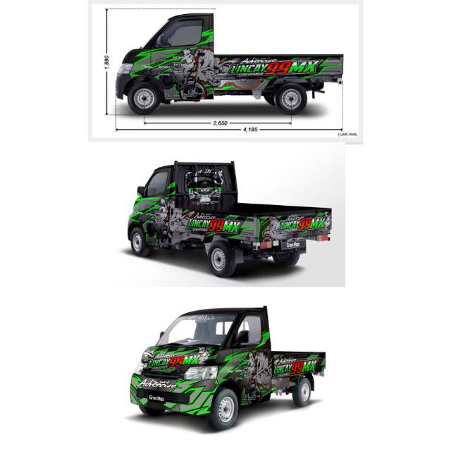 DEKAL STICKER DECAL PICKUP GRANDMAX SEMI FULL