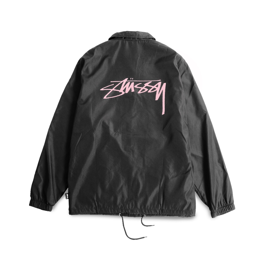 Stussy Cruize Coach Jacket Black (Pink Logo)