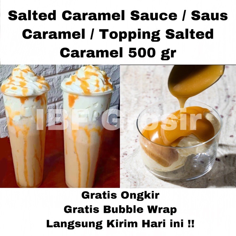 

Salted Caramel Sauce Topping Minuman Kue Ice Cream Saus caramel 500 gr