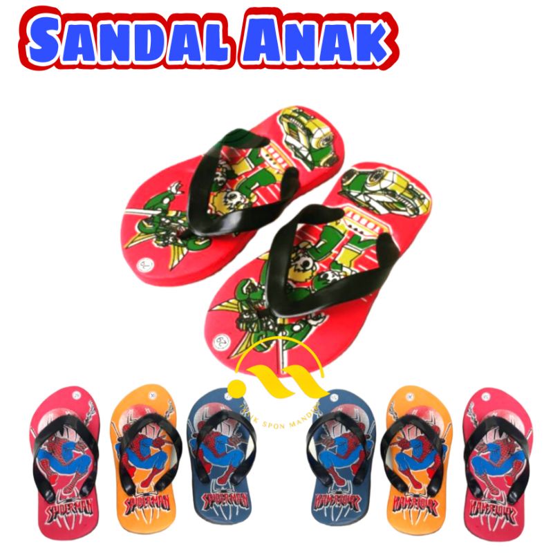 Sandal Anak / Sandal Jepit Anak/ Sandal Karakter/ Sandal karakter Superhero