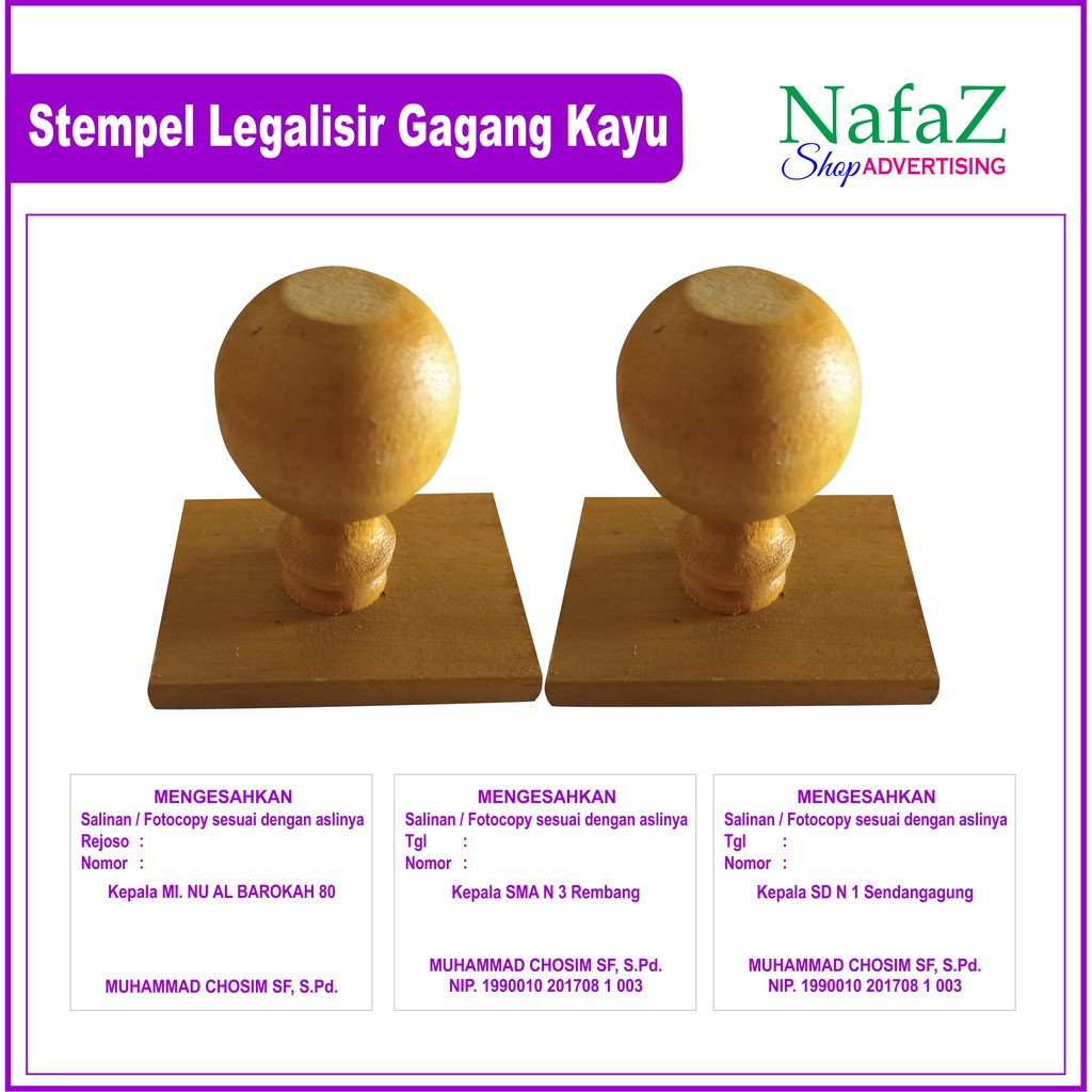 

Stempel Kayu /Ronaflex Legalisir