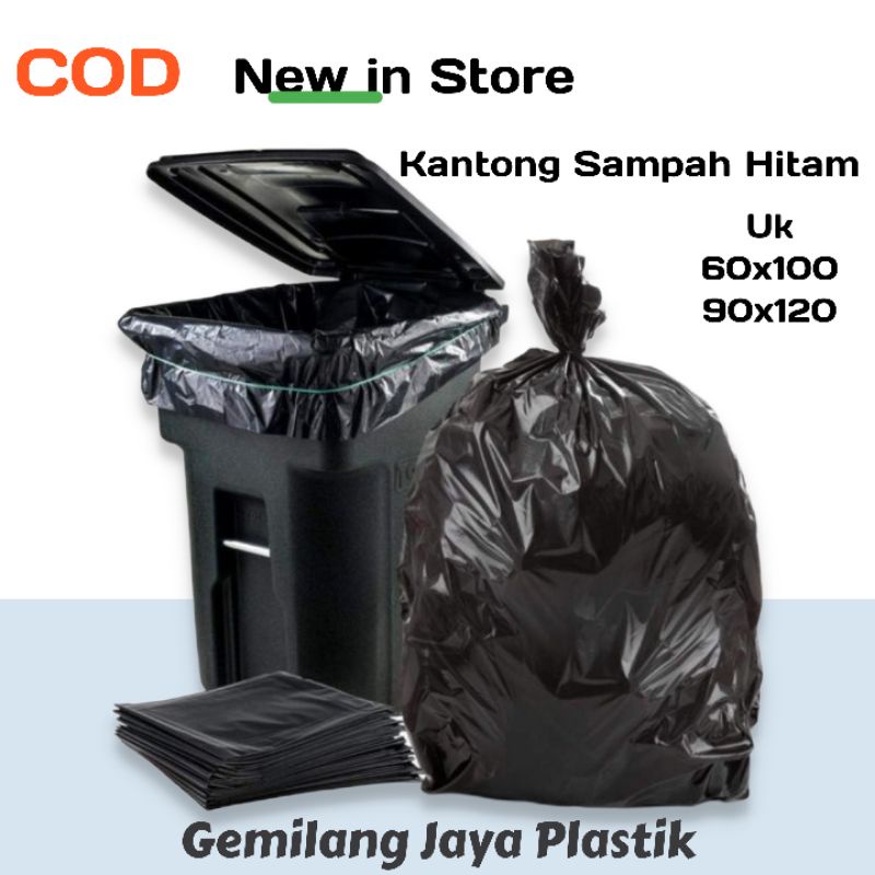 Kantong Plastik Sampah | Kantong Sampah Hitam Uk 60 x 100 | 90 x 120