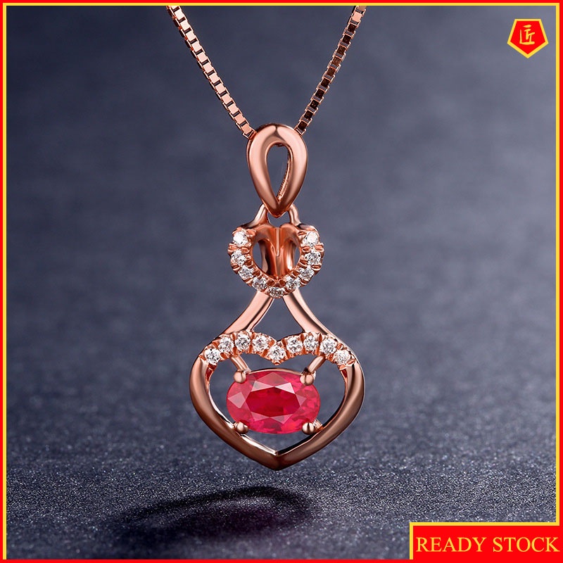 [Ready Stock]Japanese and Korean Style Love Ruby Pendant Fashionable and Elegant