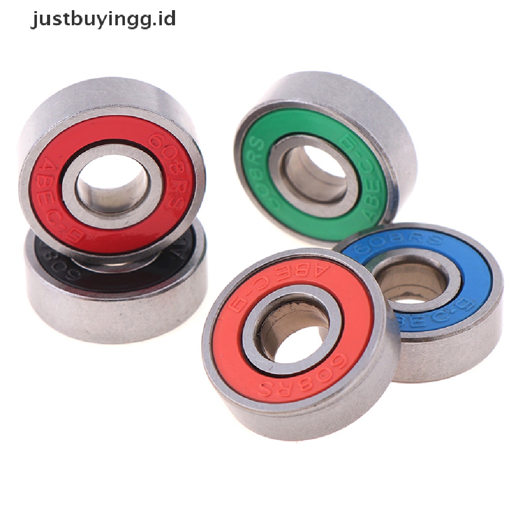 5pcs Abec-9 608rs Roda Roller Seal Ball Bearings Untuk Skateboard Skuter