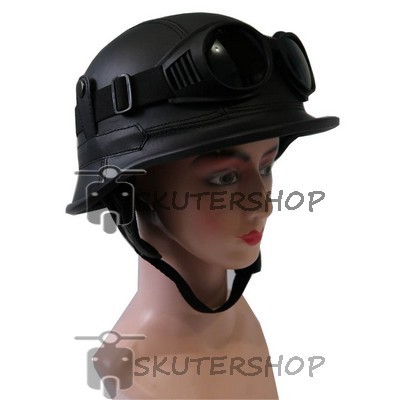Helm Retro Jadul Klasik Brodotco Perang Dunia Nazi Jerman Hitam Polos Kacamata