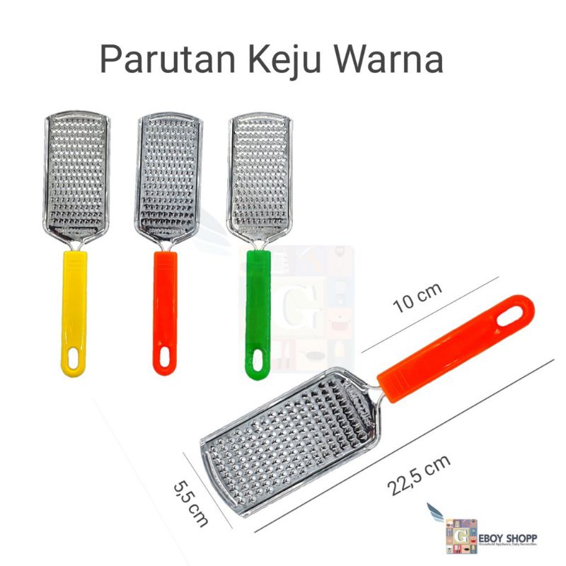 parutan keju stainless gagang warna / parutan cheese grater stainless / parut keju coklat panjang gagang warna / parutan keju gondrong stainless /,parutan sayur / parutan serbaguna