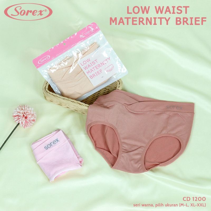 Celana Dalam Ibu Hamil  Low Waist Cd Sorex Maternity Segitiga 1200 Boxer 1201 katun soft