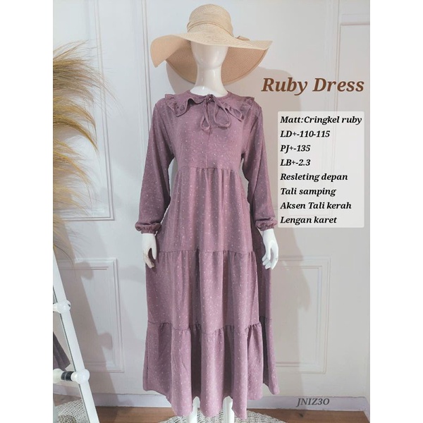 Ruby Dress | Gamis Crinkle (Cringkel) | gamis murah berkualitas
