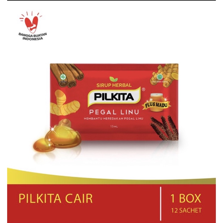 Pilkita Pil Kita Cair Sirup Herbal 1 box isi 12 sachet