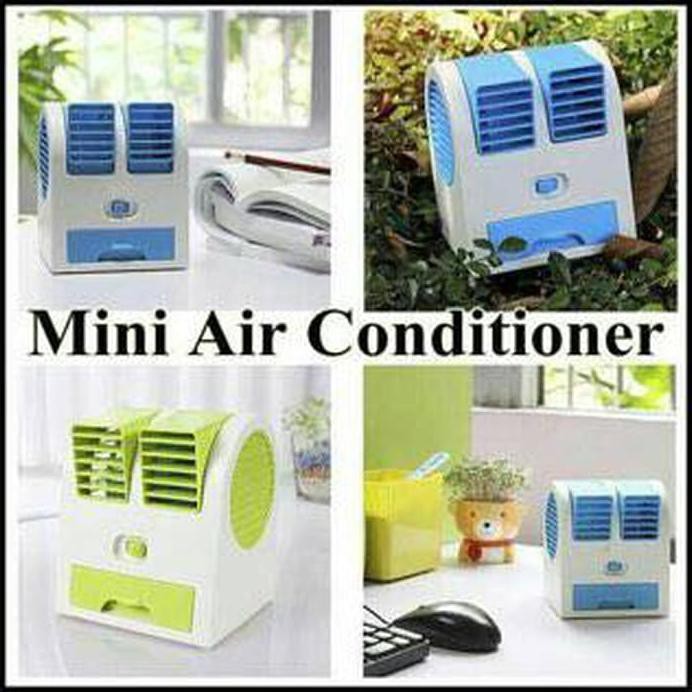 Ac Mini Fan Portable Double Blower/ Kipas Angin Duduk