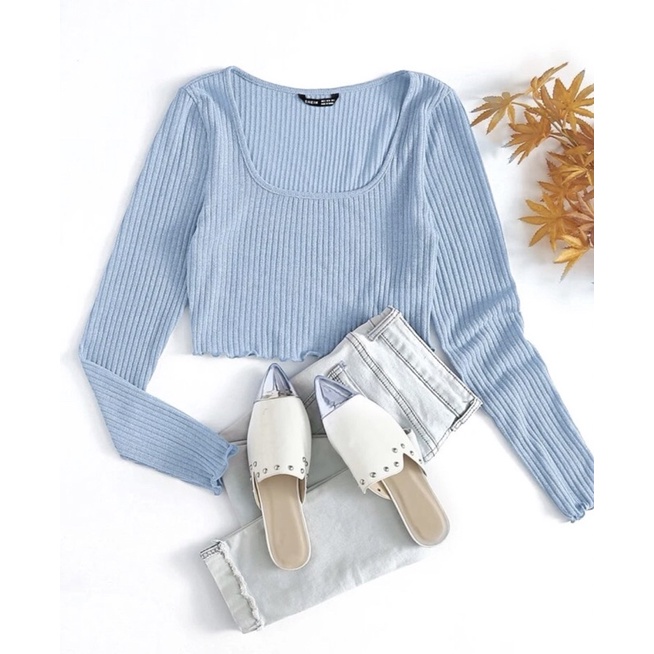 BLOUSE CROP - BLOUSE KOREA - FATSIA BLOUSE