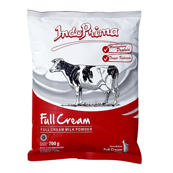 Susu Bubuk Indoprima Full Cream (untuk penggemuk badan) ukuran 700 Gram