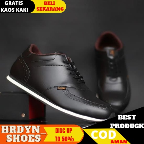 TERBARU !!! 100% KULIT ASLI SNEAKERS PRIA KASUAL SPORTY CEVANY ERZA OLD SCHOL COKLAT ORIGINAL 2021