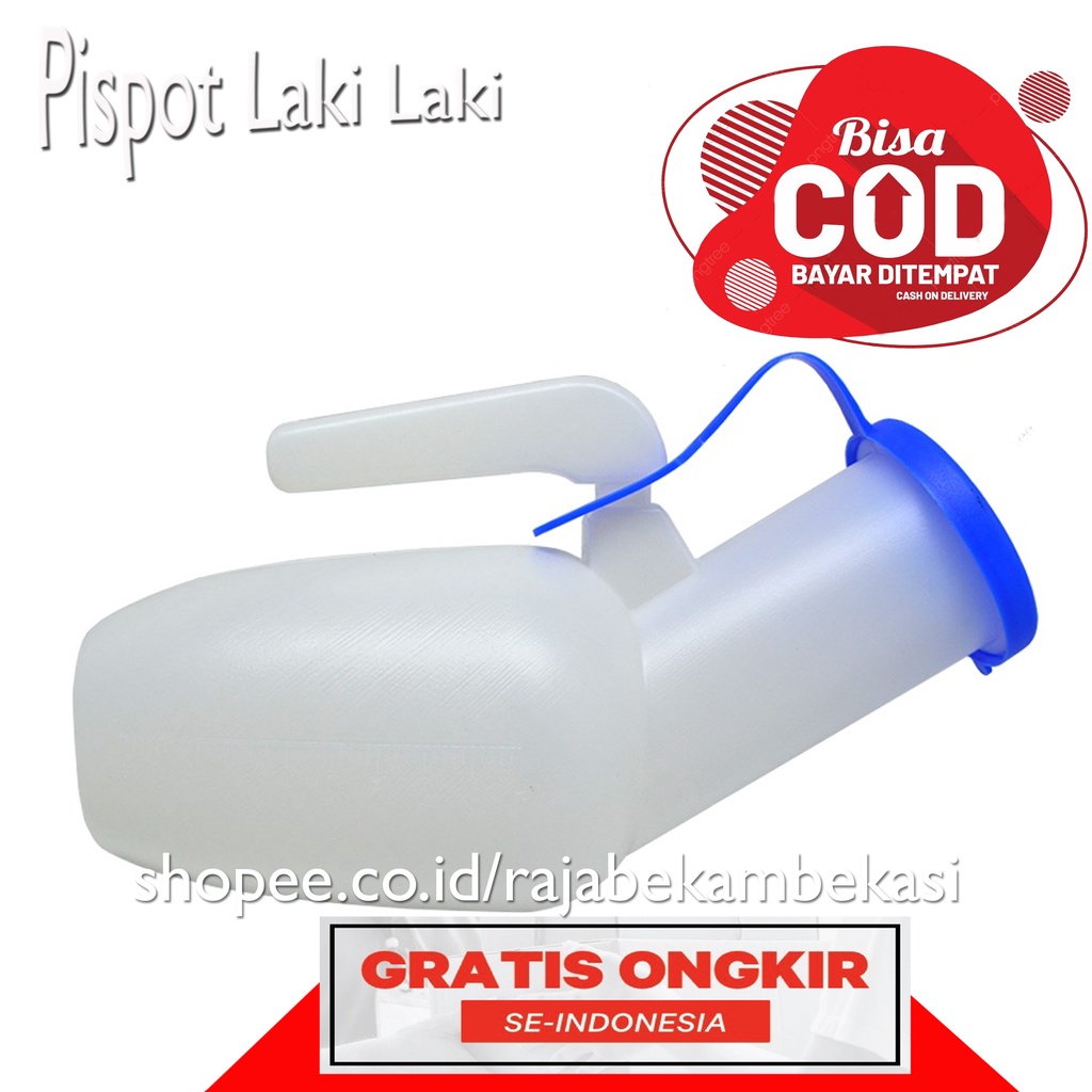 Pispot Laki Laki Dengan Tutup / Pispot Cowok / Tempat Urine