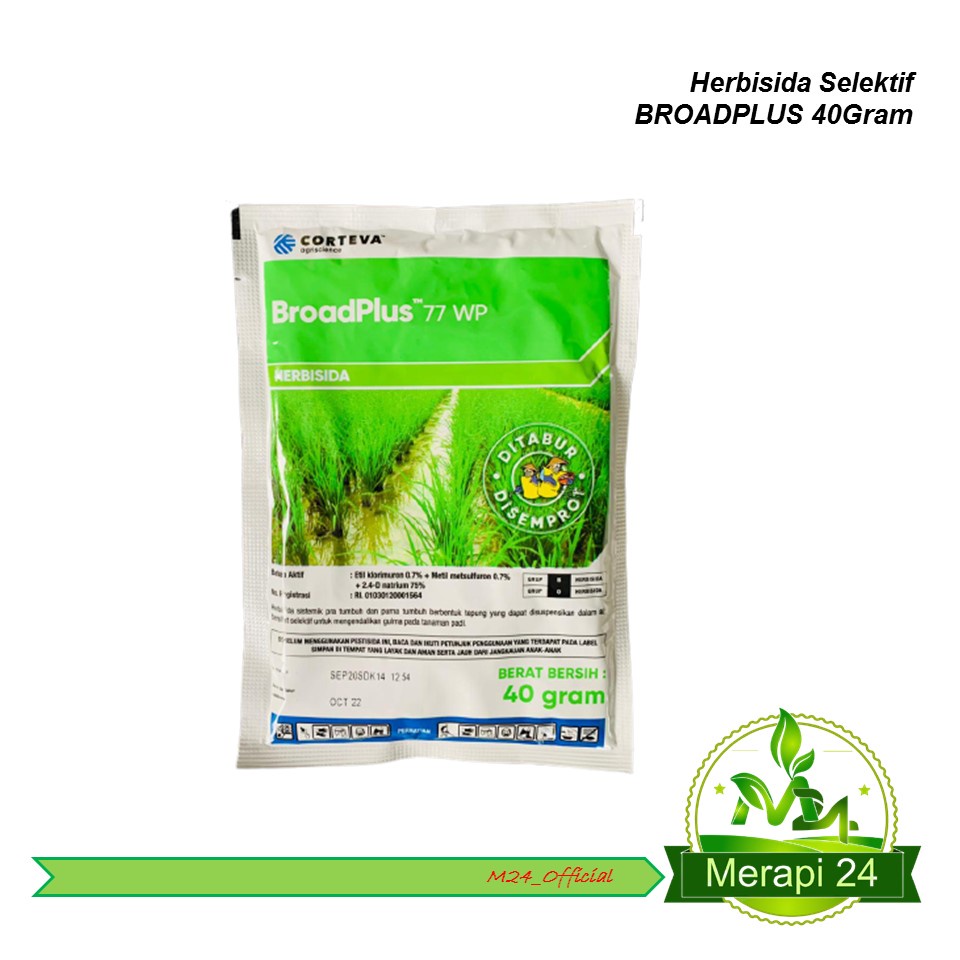 Herbisida Selektif Pembasmi Rumput Gulma Pengganti Ally Plus - BROAD PLUS 77WP 40Gram