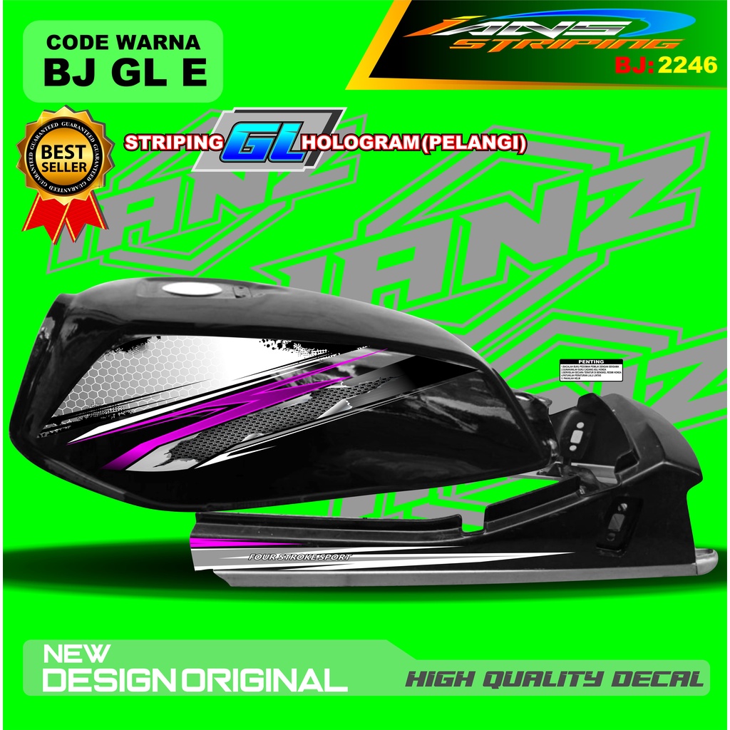 STIKER MOTOR GL NEW DESAIN / STRIPING GL PRO TERMURAH / STIKER MOTOR