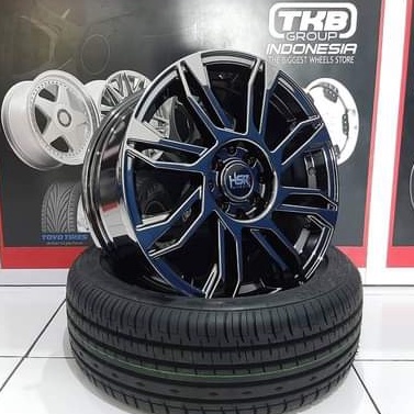 velg agya swift estilo panther jazz ring 16 pelek hsr wheel sirius black chrome