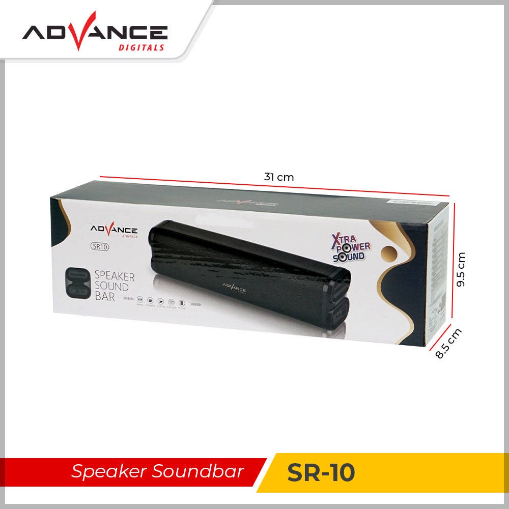 【READY STOCK】 Advance Speaker SoundbarPembicara Bar Home Theater Bluetooth SR10 Garansi Resmi