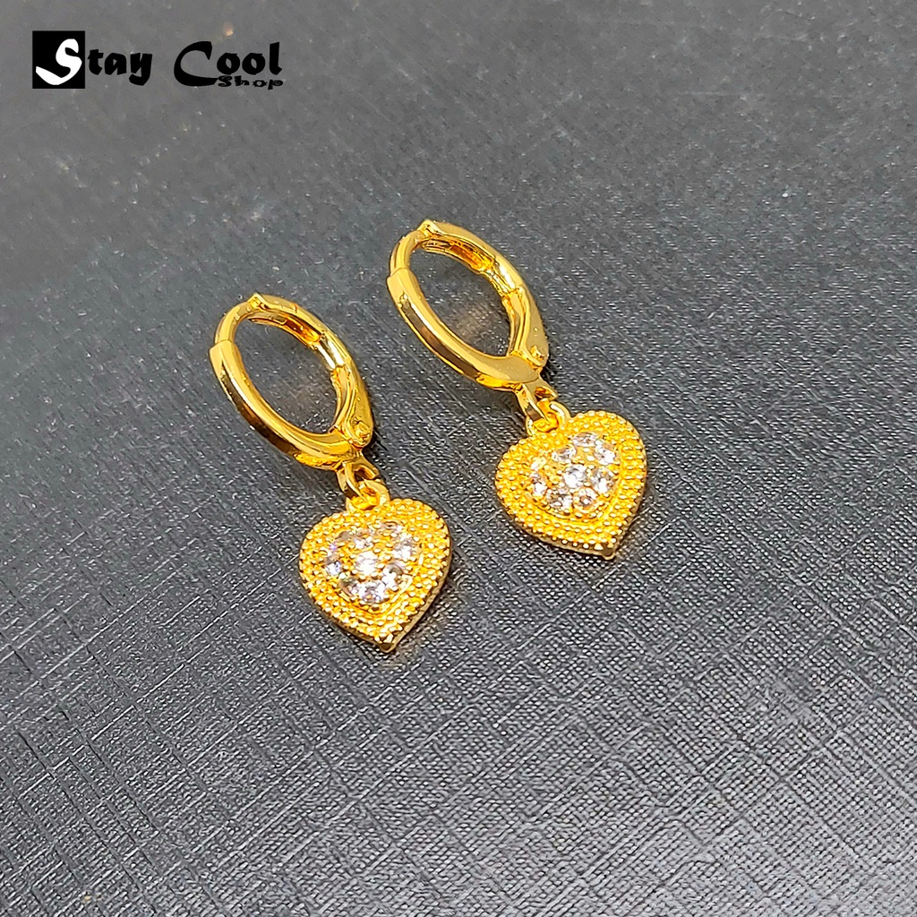 ANTING XUPING PERHIASAN WANITA LOVE MATA MATA GOLD ANTI LUNTUR NEW