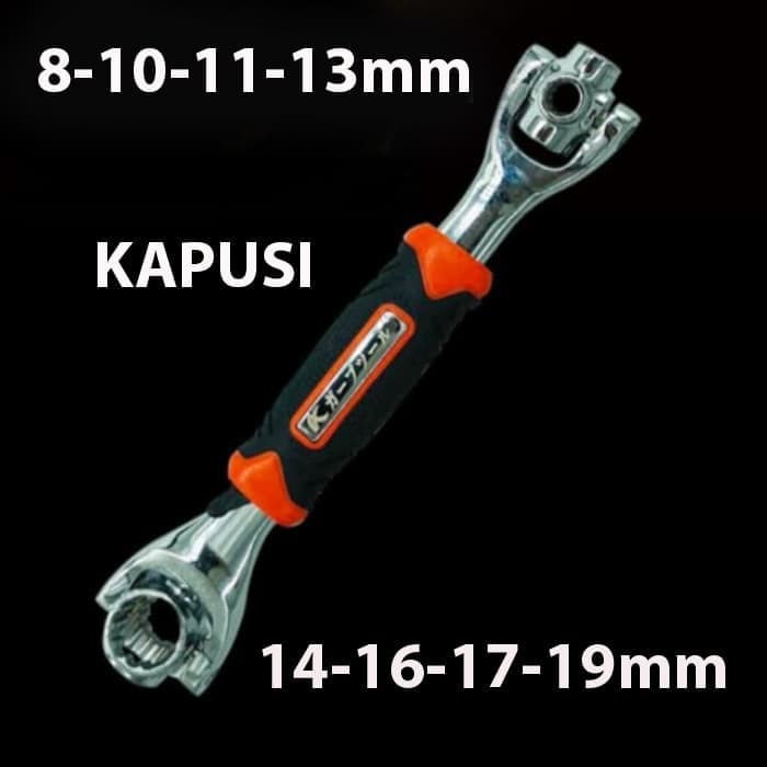 KUNCI RING KOMBINASI 8-19MM / ALAT PERTUKANGAN 8 IN 1 KAPUSI